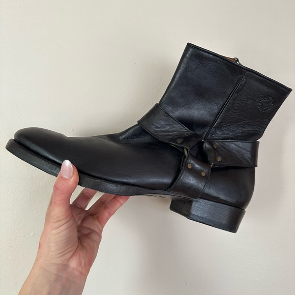 Like New Italian Leather Buttero Floyd Engineer Zip Boots Men’s Size 43 (US 10) - Picture 3 of 10